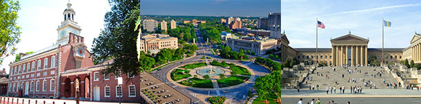 Independence Hall, Benjamin Franklin Parkway, Philadelphia Art Museum